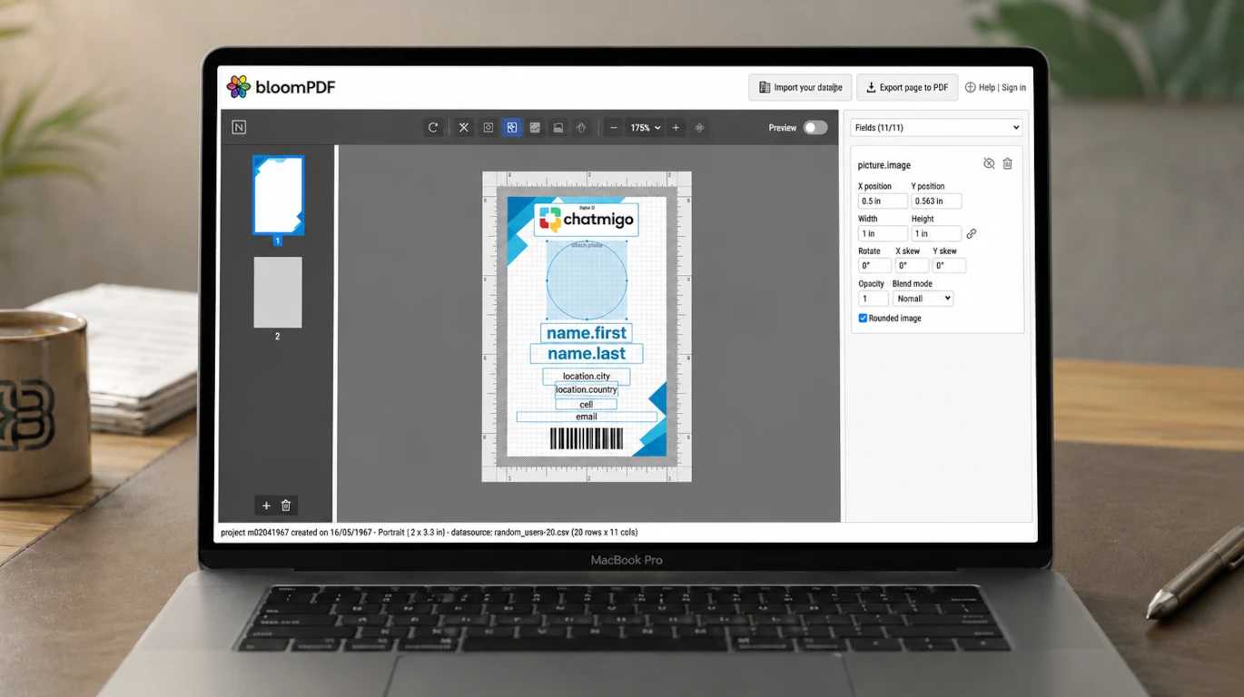 BloomPDF editor